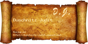 Duschnitz Judit névjegykártya